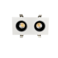 Profy Foco empotrable doble orientable 2 x 20 W blanco para iluminación carne rosa