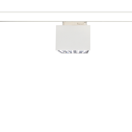 Spot rail design noir rectangulaire ou carré pour rail phase