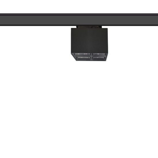 Spot rail design noir rectangulaire ou carré pour rail phase