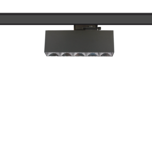 Diseño carril spot negro rectangular o cuadrado para carril fase