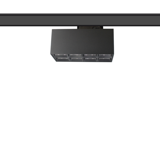 Diseño carril spot negro rectangular o cuadrado para carril fase