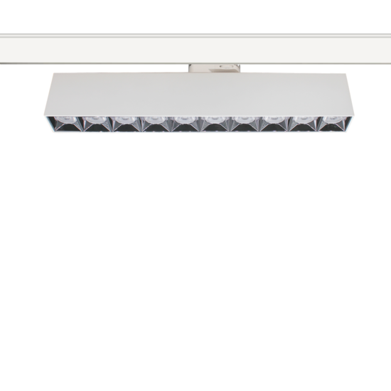 Diseño carril spot negro rectangular o cuadrado para carril fase