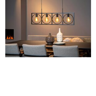 Stubborn and contemporary hanging lamp 4xE27 black