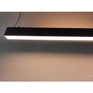 Hängelampe über Schreibtischleuchte unten LED 30W weiß, schwarz 112cm