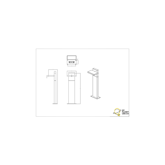 Iluminación exterior orientable para camino jardín LED 1x8W 3000K antracita