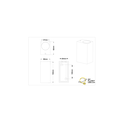 Roya aplique de exterior angular para 2x spot GU10 max 35W, antracita aluminio fundido, IP44, 15 x 6,9 x 9,2 cm