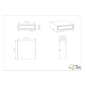 Thames applique d'extérieur avec 2x LED intégrées 3W, lumière blanc chaud 3000K, IP54, aluminium fondu, anthracite