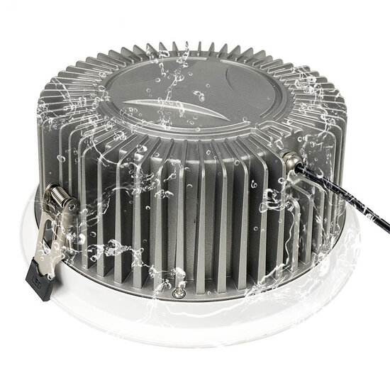 IP65 30W wasserdichter Einbaustrahler, Lochgröße 145 mm, Außengröße 165 mm