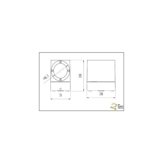 Enge drehbare Außenwandleuchte LED 1x3W 3000K Anthrazit