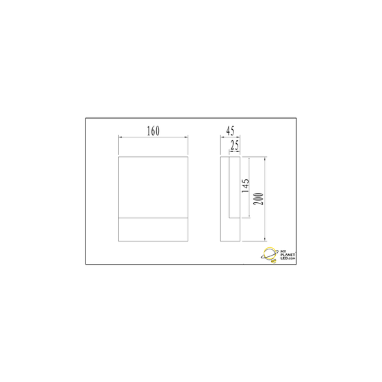 Flat outdoor wall lamp LED 1x6W 3000K anthracite