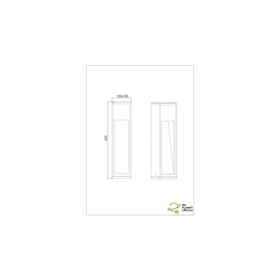 Canning borne de jardin en bois naturel, douille GU10 (ampoule non incluse), IP44, 230V, 10 x 40 x 10 cm