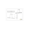 Lampe suspendue multi futuriste LED 1x35W 2300-4000K noir mat