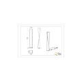 Edge floor lamp LED 1x26W, 2950 lumen, adjustable colour temperature 2300-4000K, dimmable, metal, matt black, 124 cm