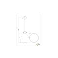 White matte hanging lamp 1xE27