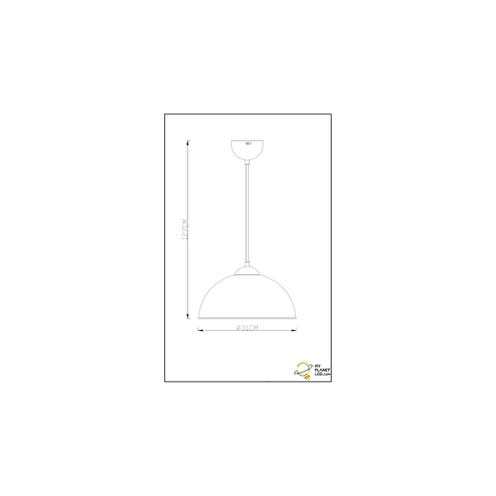 Jimmy hanglamp met stolpvormige kap in mat zwart metaal, 1x E27-fitting (max. 60W), hoogte 127 cm, diameter 31 cm, IP20
