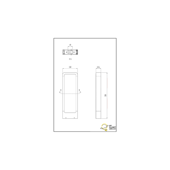 Reno poteau de jardin LED 4,5W 3000K anthracite, aluminium moulé, 50 cm de haut, IP54, extérieur