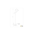 Schöne ausrichtbare schwarz-goldene Stehlampe 2xE14