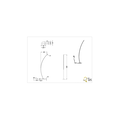 Solo staanlamp LED 11W 3000K, 1200 lumen, gebogen slanke voet in mat zwart metaal, hoogte 158 cm, IP20