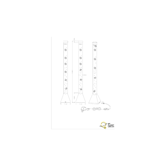 Regenbogen Stehleuchte tanzender Fisch LED 1x3,6W 2700K