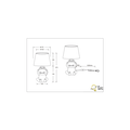 Abu lámpara de mesa negro mate cerámica con casquillo E14 (bombilla no incluida), altura 27,5 cm, diámetro 17 cm, IP20