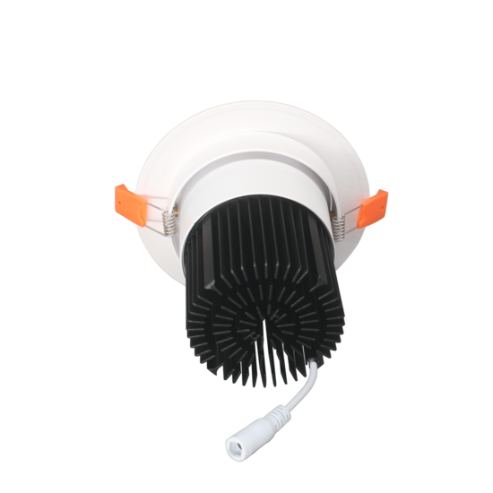 Profy Einbaustrahler zur Beleuchtung von rotem Fleisch, 20 W, 110 mm bis 130 mm Loch, 142 mm außen