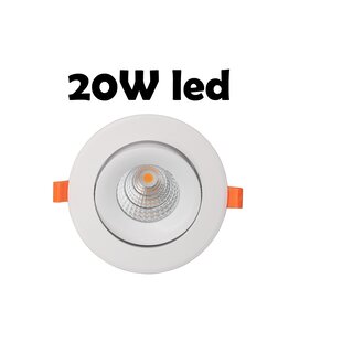 Einbaustrahler zur Beleuchtung von rotem Fleisch, 20 W, 110 mm bis 130 mm Loch, 142 mm außen