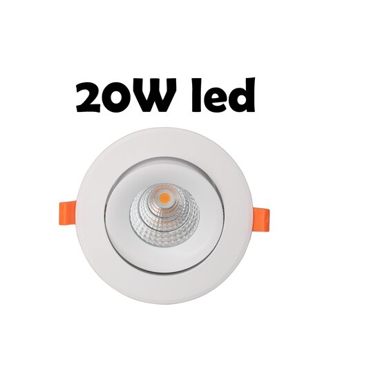 Profy Recessed spot illuminating red meat 20W 110mm to 130mm hole, 142 mm outside