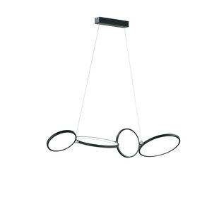 Hangende ringen mat zwart pendellamp 37W 3000K