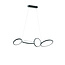 Hangende ringen mat zwart pendellamp 37W 3000K