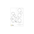 Large matte black circles floor lamp 36W 3000K (white or gray possible)