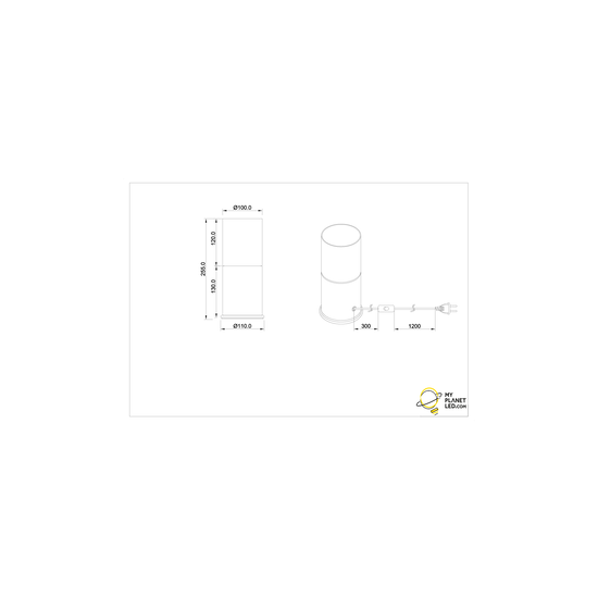 Lámpara de mesa Smokey negro mate 1xE27