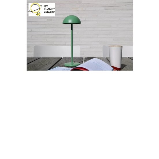 Lampe de table extérieure sans fil rechargeable USB verte dimmable 1.5W