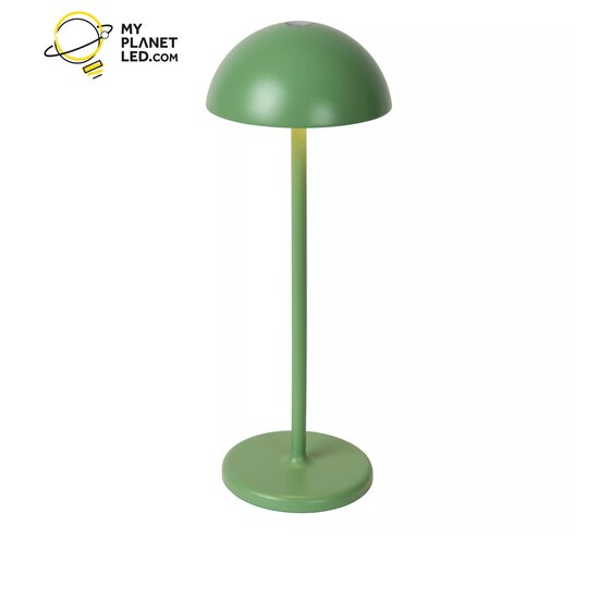 Groene USB oplaadbare draadloze tafellamp voor buiten dimbaar 1,5W