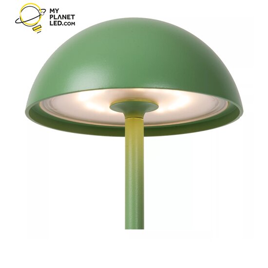 Groene USB oplaadbare draadloze tafellamp voor buiten dimbaar 1,5W