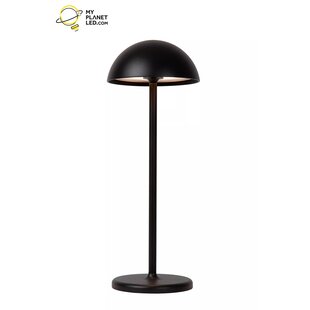 Black USB rechargeable wireless outdoor table lamp dimmable 1.5W