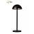 Lampe de table extérieure sans fil rechargeable USB noire dimmable 1.5W