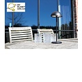 Lámpara de mesa exterior inalámbrica recargable USB negra regulable 1.5W