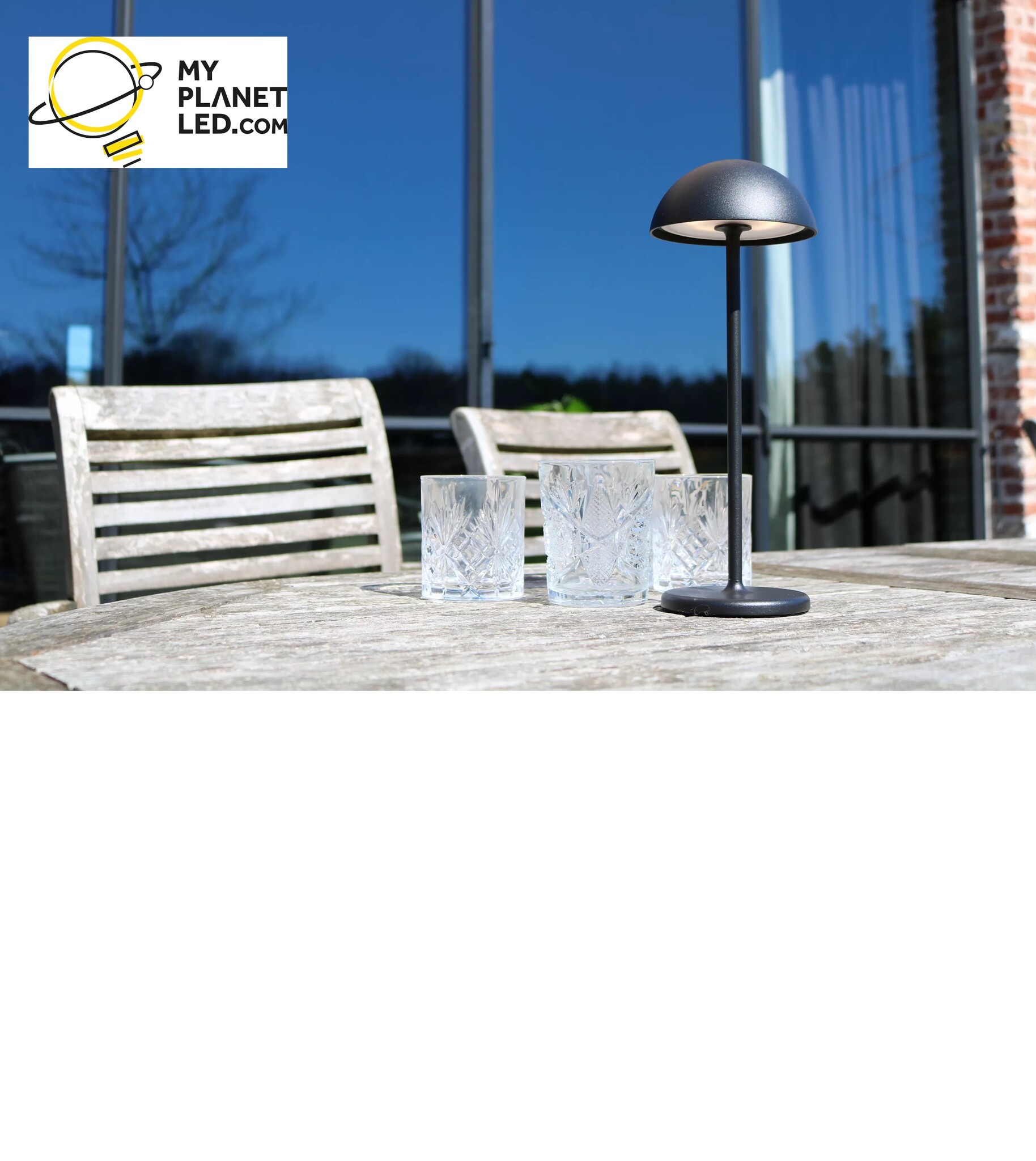 JOY - Lampe de table rechargeable Outdoor - Batterie - Ø 12 cm 