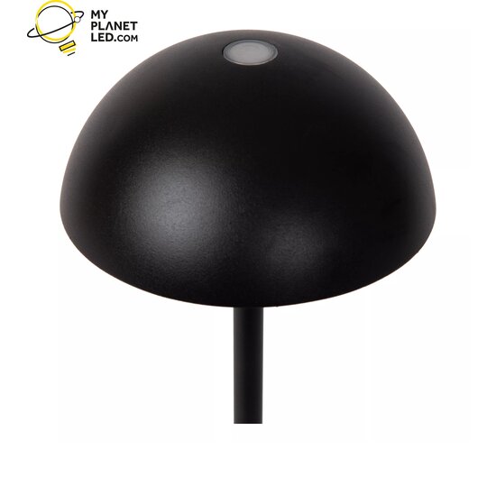 Lámpara de mesa exterior inalámbrica recargable USB negra regulable 1.5W