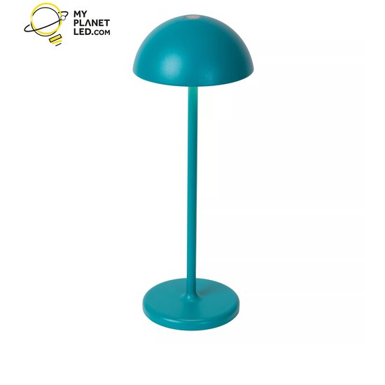 Lámpara de sobremesa exterior inalámbrica recargable USB regulable 1.5W turquesa