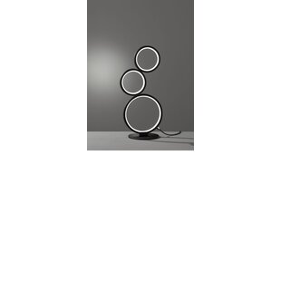 Lampe de table avec anneaux 17W 3000K noir mat (aussi en blanc ou gris argent)