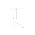 Clermont pendant lamp, microphone-shaped metal shade in matt black, 1xE27 max 10W 230V, height 150 cm, diameter 10 cm, IP20