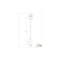 Slender matte black single ceiling lamp 1xGU10