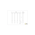 Marley suspension orientable élancée en métal blanc, 4x GU10 (excl.), max. 35W, 230V, IP20, 75x150x9 cm