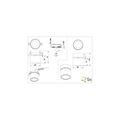 Recessed/surfaced matt white ceiling spot 1x5W 3000K