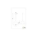 Bell-shaped hanging lamp adjustable 1xE27 matt brass