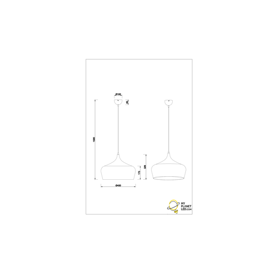 Lámpara colgante campana orientable 1xE27 latón mate