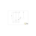 3-part chalice-shaped hanging lamp 3xE27 brass matt