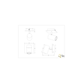 Black rotatable wall/ceiling spotlight GU10