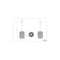 Small adjustable sisal hanging lamp 1xE27 matt black